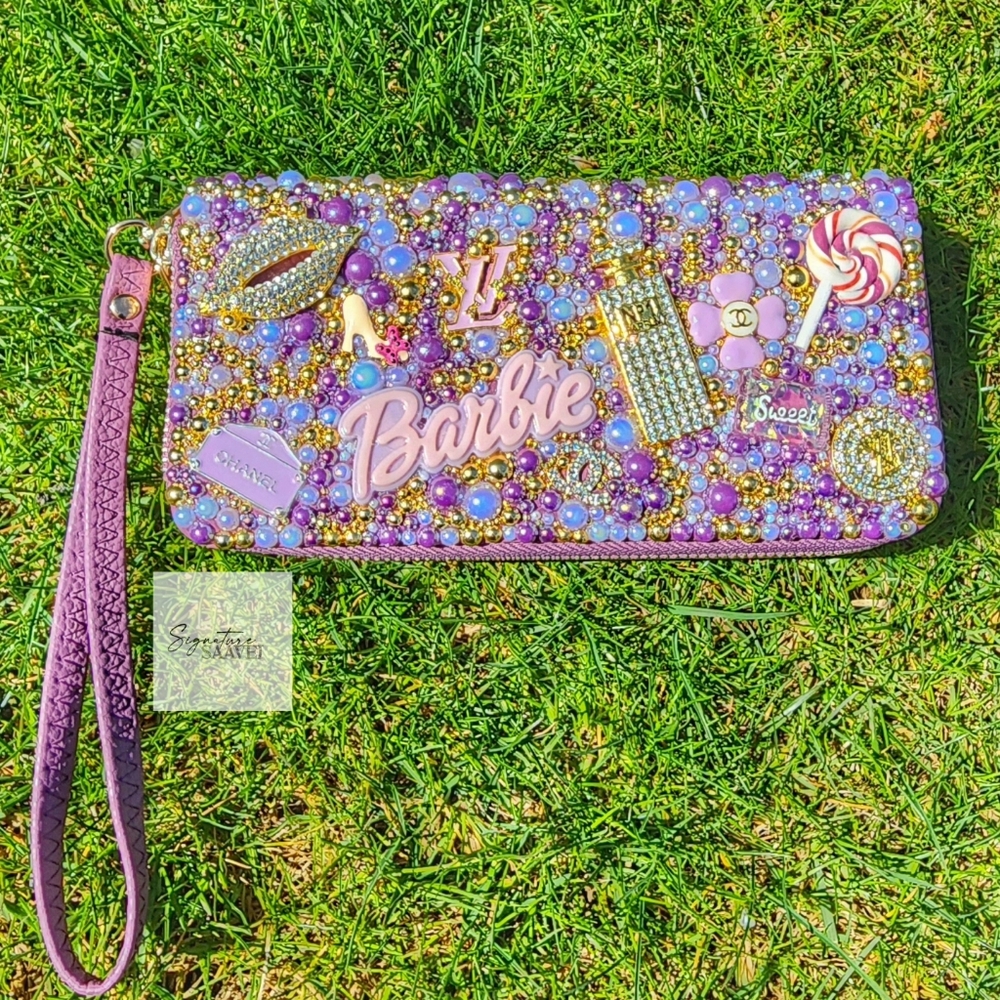 BRAND NEW Signature 'Indigo Barbie' Wristlet